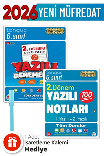 Tonguç Yayınları 6. Sınıf 2. Dönem Yazılı Notları Ve 2. Dönem Yazılı Denemele...