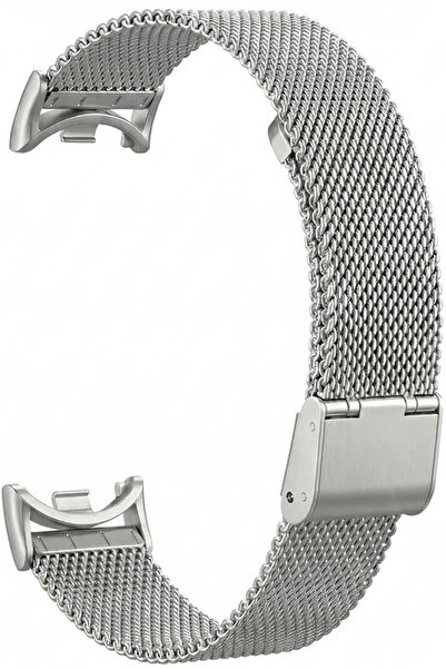 Fibaks سوار معصم بحزام من القش المعدني مع مشبك من الفولاذ المقاوم للصدأ متواف...