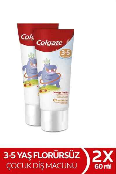 Colgate 3-5 Yaş Portakal Aromalı Florürsüz Çocuk Diş Macunu 60 ml X2 Adet