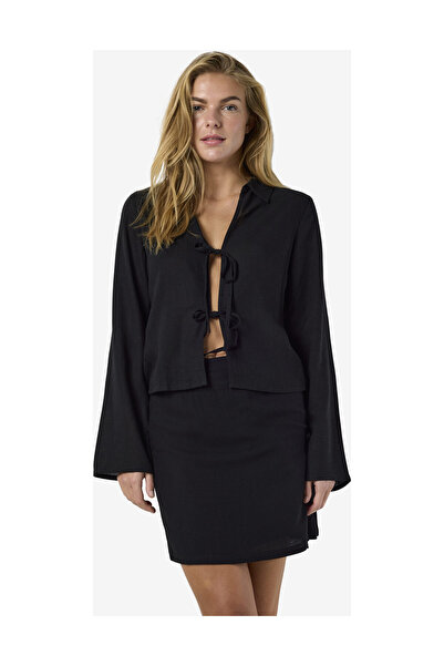 Noisy May Топ с дълъг ръкав и вратовръзка NMLEILANI, жени с дълъг ръкав и пре...