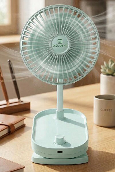 Waldern Masaüstü 360 Derece Döner Başlıklı Klipsli Portatif Fan Vantilatör Şa...