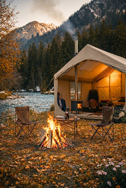 Streak Şişme Kamp Çadırı 5 Mevsim 300x250x210 cm 4-6 Kişilik Çadır Pompalı Baca Çıkışlı Tavan Manzaralı