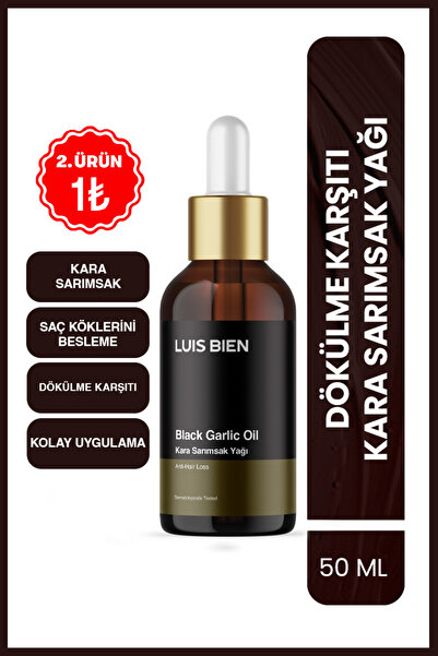 Luis Bien Kara Sarımsak Saç Yağı 50 ml – Dökülme Karşıtı, Besleyici & Onarıcı