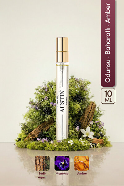 ILLUSIONE FRAGRANCE Austin Edp Erkek Seyahat Boy Parfüm 10ml | Odunsu-baharat...