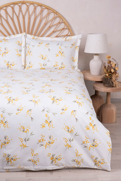TRENDYOLMİLLA HOME Double Mimoza Patterned Duvet Cover Set Without Sheets