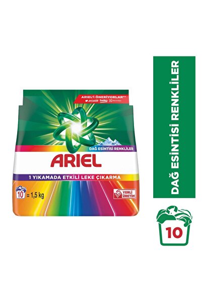 Ariel Dağ Esintisi Renkliler Toz Çamaşır Deterjanı 1.5 KG 10 Yıkama