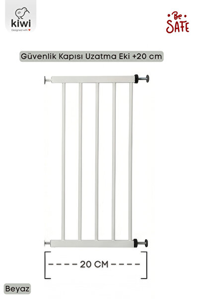 Kiwi Be Safe Bebek Güvenlik Kapısı Ek Uzatma Aparatı 20 CM Beyaz