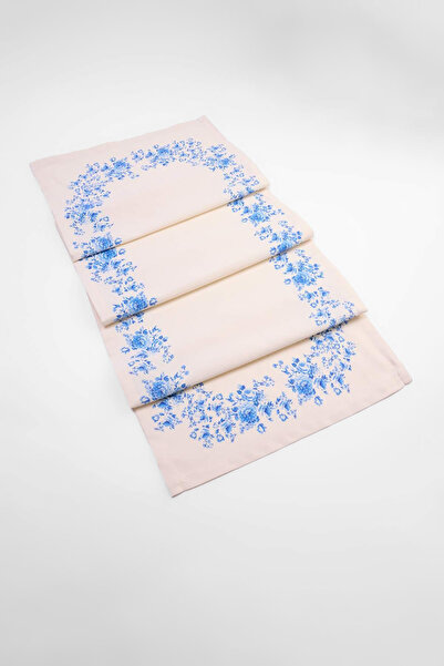 TRENDYOLMİLLA HOME Vintage-Themenläufer mit Blumenmuster, digital bedruckt, 4...