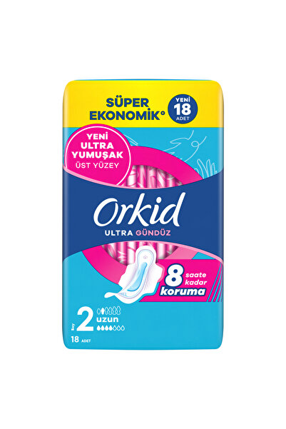 Orkid Ultra Uzun (Boy 2) 18 Adet Süper Ekonomik Hijyenik Ped