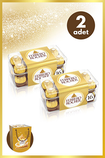 Ferrero Rocher Çikolata 16'lı 200 Gr Çanta Hediyeli - 2 Adet