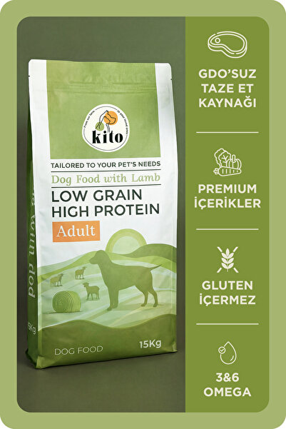 kito Doğal Besi Kuzu Etli Yetişkin Köpek Maması 15 Kg (SÜPER PREMİUM MAMA)