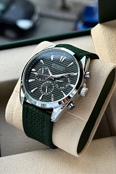 Homies ساعة يد رجالية أصلية مخصصة للهدايا مع حزام سيليكون أخضر اللون + صندوق ...