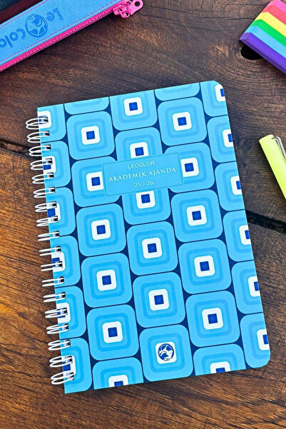 Le Color Agenda Academică 17x24 cm Spiral 25/26 Retro