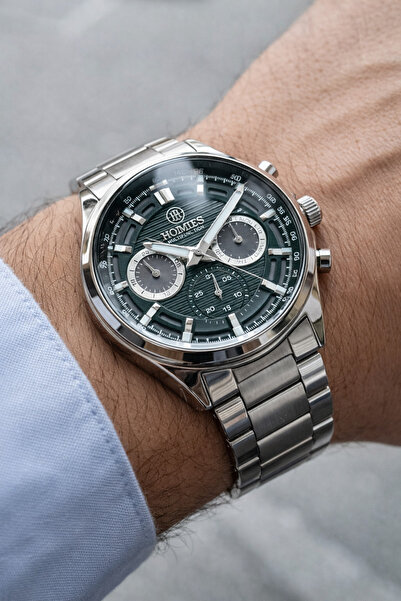 Homies Multifonksiyon Erkek Kol Saati Gümüş Renk Çelik Kordon 3 ATM Su Geçirm...