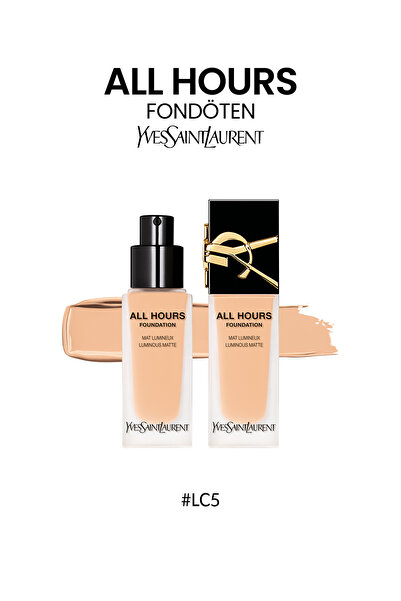 Yves Saint Laurent All Hours Tüm Gün Süren Işıltılı Mat Bitişli Fondöten Lc5 ...