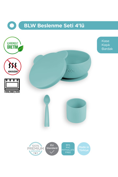 OiOi Blw Silikon Beslenme Seti - Yeşil