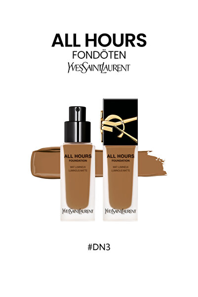Yves Saint Laurent All Hours Tüm Gün Süren Işıltılı Mat Bitişli Fondöten Dn3 ...