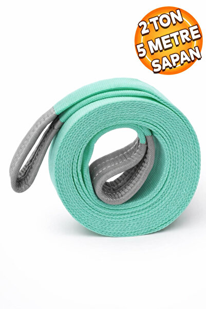 Badem10 Sapan Polyester Spanzet 2 Ton 5 Metre Turkuaz Sağlam Yük Kaldırma Taş...