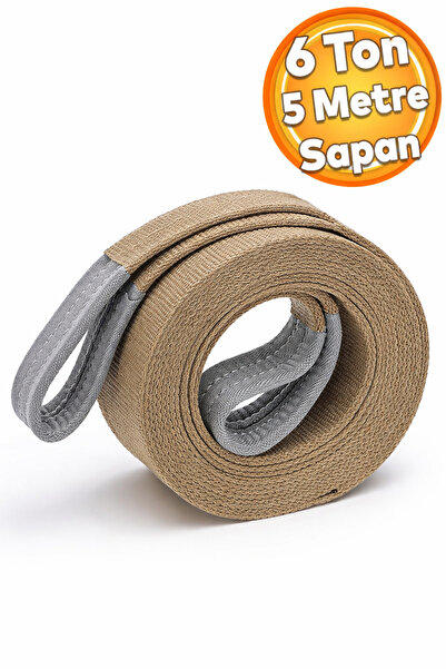 Badem10 Sapan Polyester Spanzet 6 Ton 5 Metre Bronz Kahve Sağlam Yük Kaldırma...