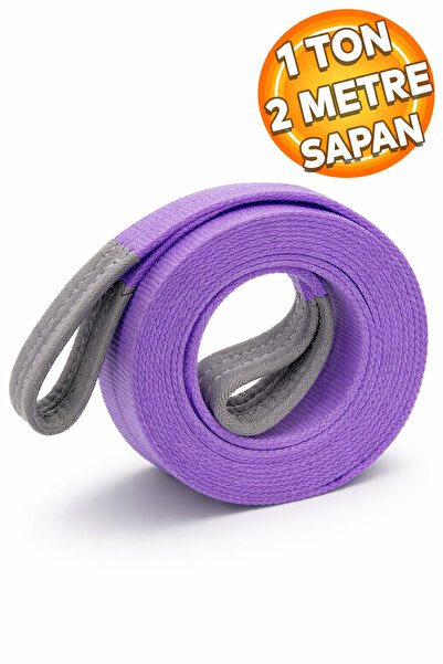 Badem10 Sapan Polyester Spanzet 1 Ton 2 Metre Mor Sağlam Yük Kaldırma Taşıma ...