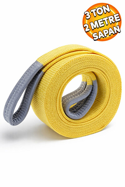 Badem10 Sapan Polyester Spanzet 3 Ton 2 Metre Sarı Sağlam Yük Kaldırma Taşıma...