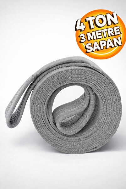 Badem10 Sapan Polyester Spanzet 4 Ton 3 Metre Gri Sağlam Yük Kaldırma Taşıma ...