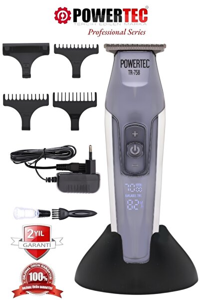 POWERTEC TR-758 Profesyonel Sakal Ense Tıraş Makinesi (0.1mm - Sıfıra En Yakın)