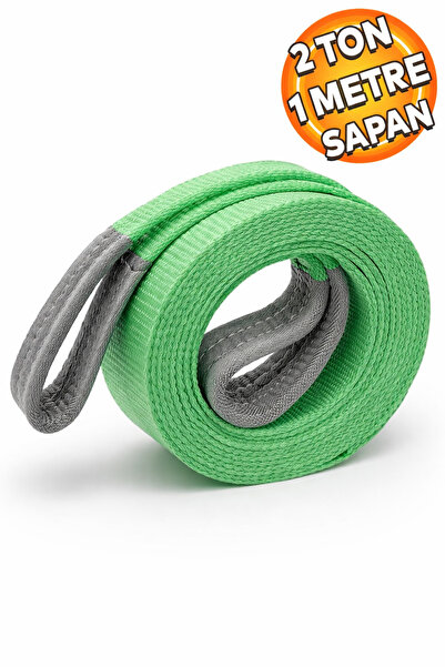 Badem10 Sapan Polyester Spanzet 2 Ton 1 Metre Yeşil Sağlam Yük Kaldırma Taşım...