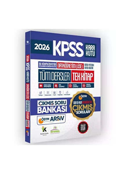 İnformal Yayınları 2026 FULLOrtaöğretim KPSS Tüm Dersler Tek Kitap Soru Banka...