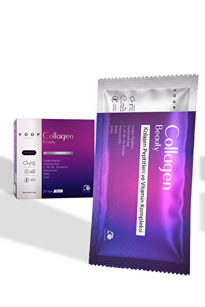VOOP كولاجين بيوتي - كولاجين طبيعي 100% عالي النشاط، 30 كيس مسحوق