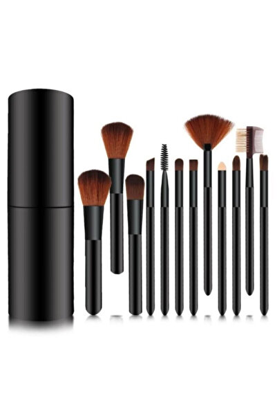 kevin coco (BREAKABLE) Σετ πινέλου μακιγιάζ 12 τμχ Κυλινδρικό Μαύρο