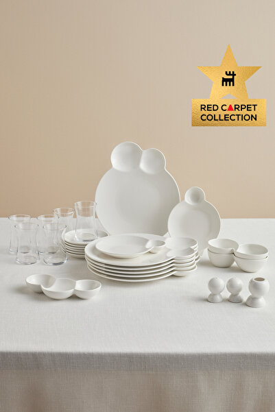 Karaca Red Carpet Collection Stream Bone Blow 26 Parça 6 Kişilik Kahvaltı Takımı