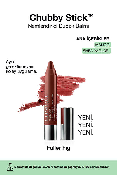 Chubby Stick™ Nemlendirici Dudak Balmı - Renk: Fuller Fig 3g | Mango, Shea Yağı