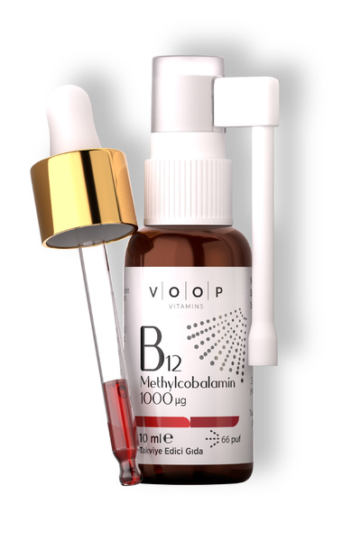 VOOP Vitamin B12 Methylcobalamin | 1000 µg (mikro gram) Sprey-Damla - 10 ml