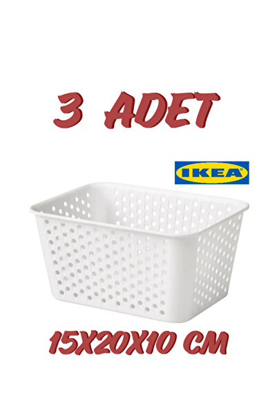 IKEA Білий кошик 15x20x10 см (3 шт.)