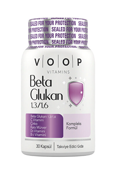 VOOP 30 كبسولة نباتية - بيتا جلوكان، نبات البلسان الأسود، فيتامين سي والزنك ا...