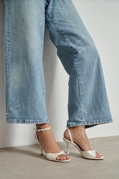 NİŞANTAŞI SHOES Charms Sedef Matte Ankle Belt Λεπτομερή γυναικεία παπούτσια μ...