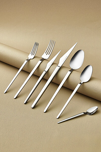 Karaca Elegance Glacial Platin 12 Kişilik 84 Parça Çatal Kaşık Bıçak Takımı