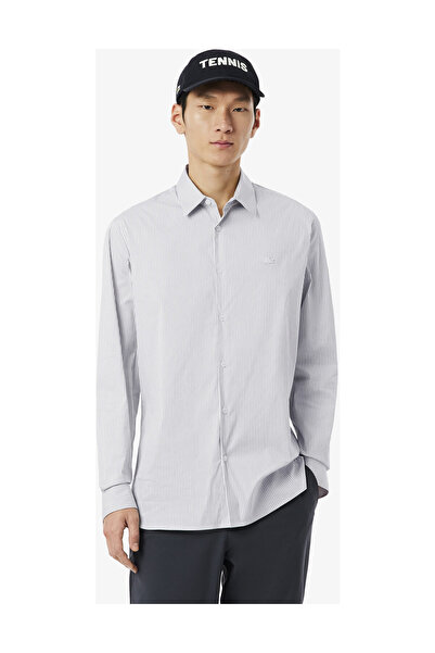 Lacoste Επίσημες ανδρικές πουκάμισα με σχέδιο αλυσίδας και ύφανσης