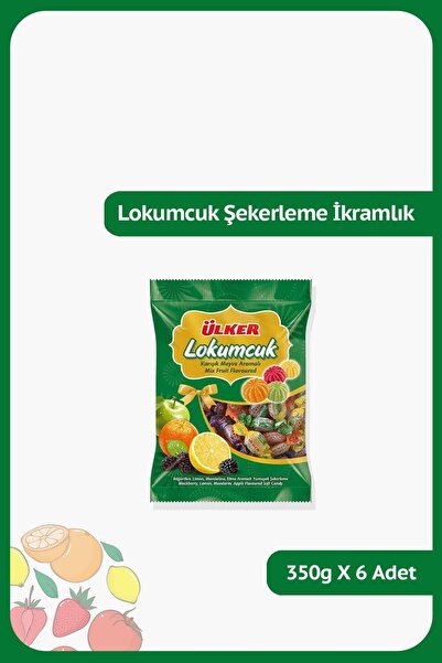 Ülker LOKUMCUK - Karışık Meyve Aromalı - 350 gram - 6 Adet