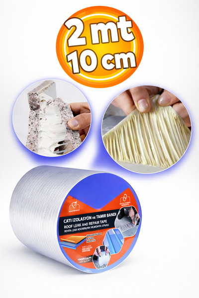Badem10 Çatı İzolasyon (10 cm X 2 MT) Su Sızdırmazlık Geçirmezlik Yalıtım Çam...