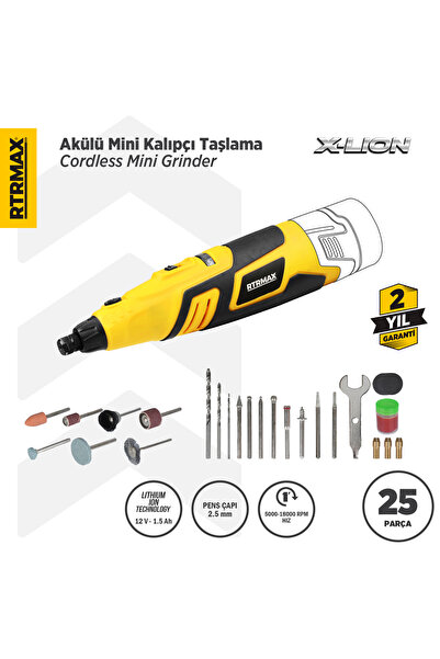 Rtrmax Rtx1234b Aküsüz Mini Kalıpçı Taşlama 12 V