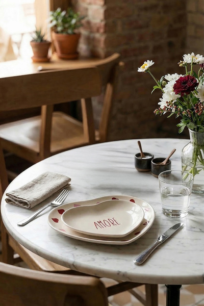 TRENDYOLMİLLA HOME Набір тарілок у формі серця, 2 шт., 20 см і 25 см TPHSS26T...