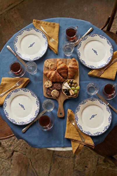 TRENDYOLMİLLA HOME طقم كعك من البورسلين بتصميم زهور عتيق مكون من 4 قطع TPHSS2...