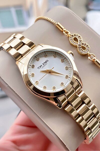 Tom Jones Kadın kol saati orjinal 3atm su gecirmez çelik 2yıl garantili fatur...