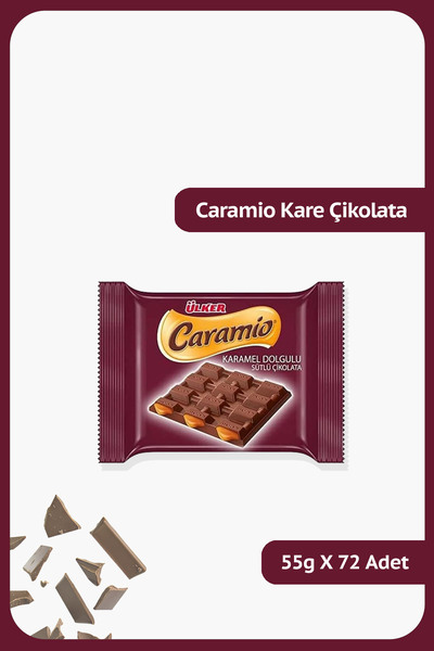 Ülker CARAMİO Karamel Dolgulu Sütlü Çikolata - 55 gram - 72 Adet