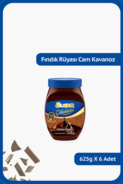 Ülker FINDIK RÜYASI Kakaolu Fındıklı Krema - %13 Türk Fındığı - 625 gram - 6 ...