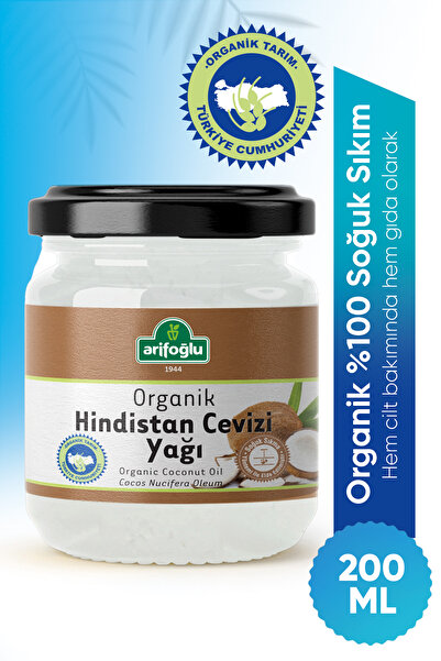 Arifoğlu Organik Hindistan Cevizi Yağı 200ml (Soğuk Sıkım)