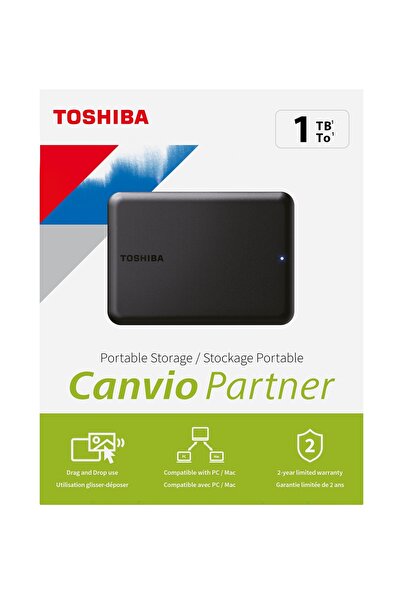 Toshiba Canvio Partner 1tb 2.5" Usb 3.2 Hdtb510ek3ab Taşınabilir Harddisk