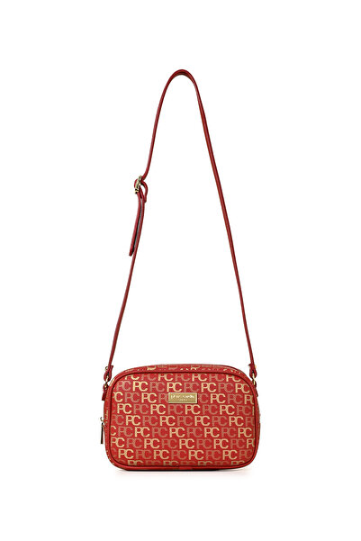 Pierre Cardin Rote Tram-Alphabet Damen Umhängetasche 05PO22Y1538